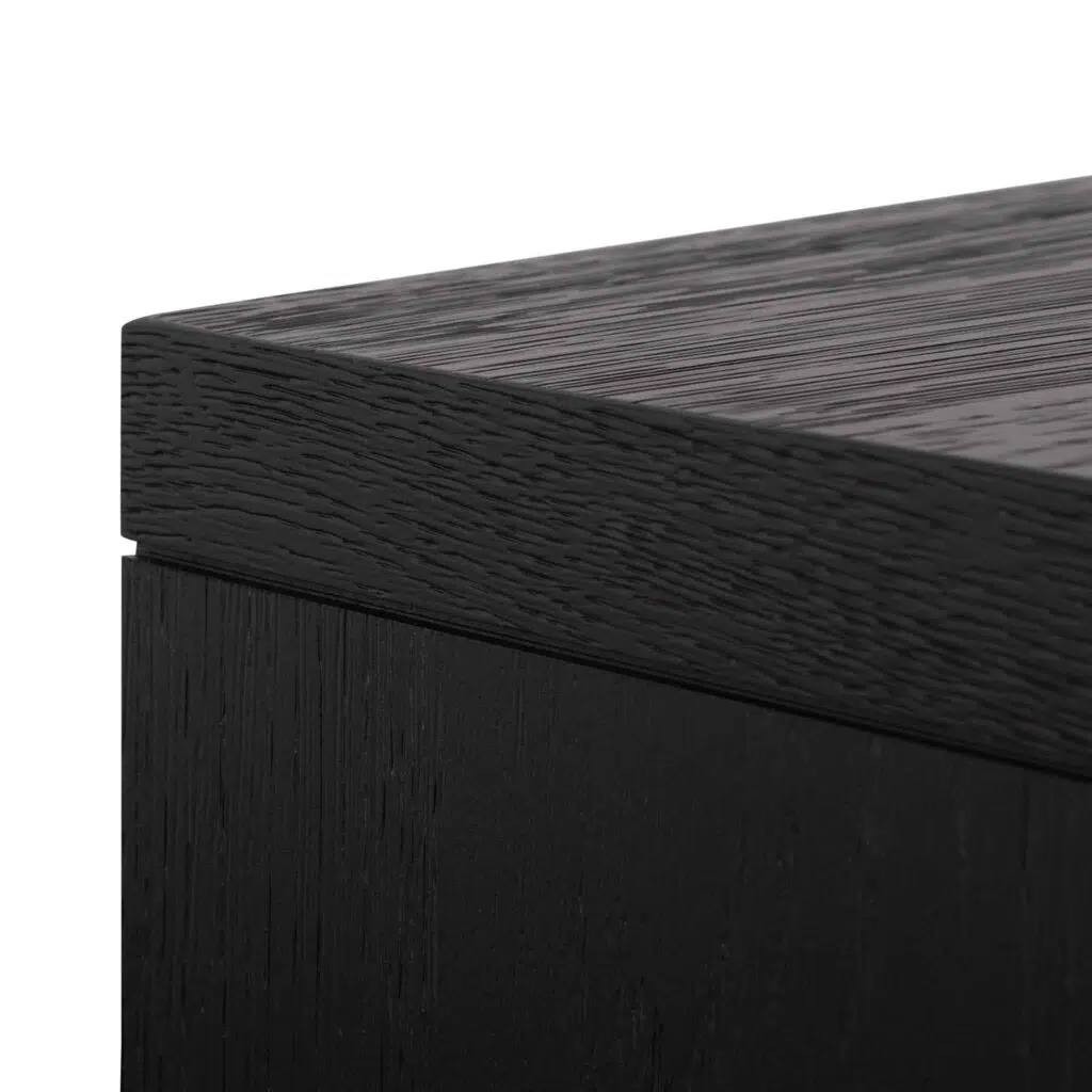 Amaris bedside table textured espresso black modern bedroom furniture