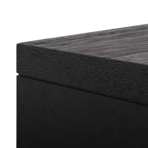 Amaris bedside table textured espresso black modern bedroom furniture