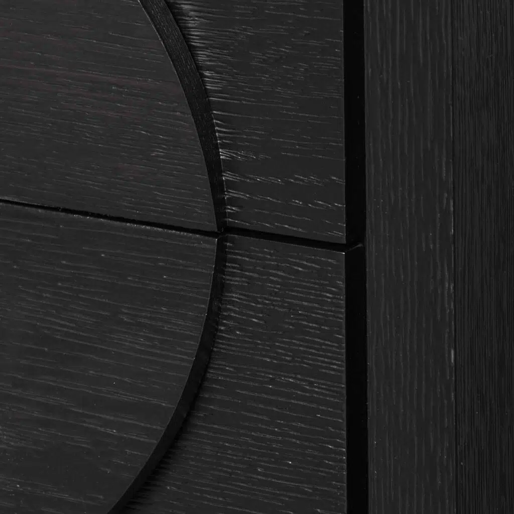 Amaris bedside table textured espresso black modern bedroom storage solution