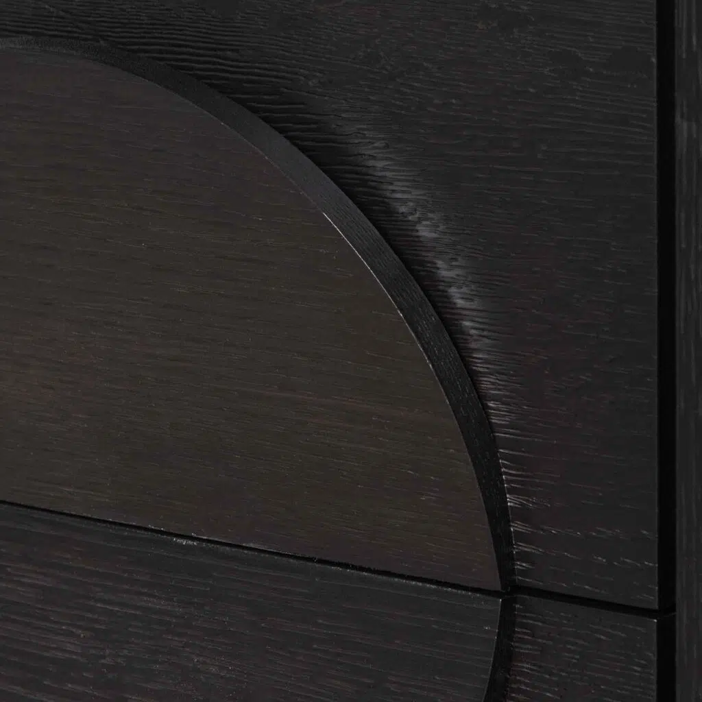 Amaris bedside table textured espresso black modern bedroom furniture