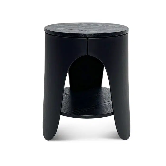 Nova Round Side Table – Full Black