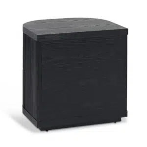 Celina bedside table full black modern nightstand with drawers and matte finish