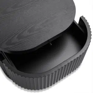 Celina bedside table full black modern nightstand with drawers and sleek design