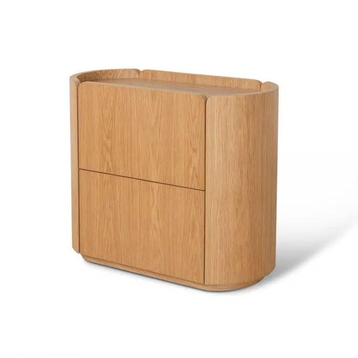 Maya 60cm Bedside Table – Natural Oak