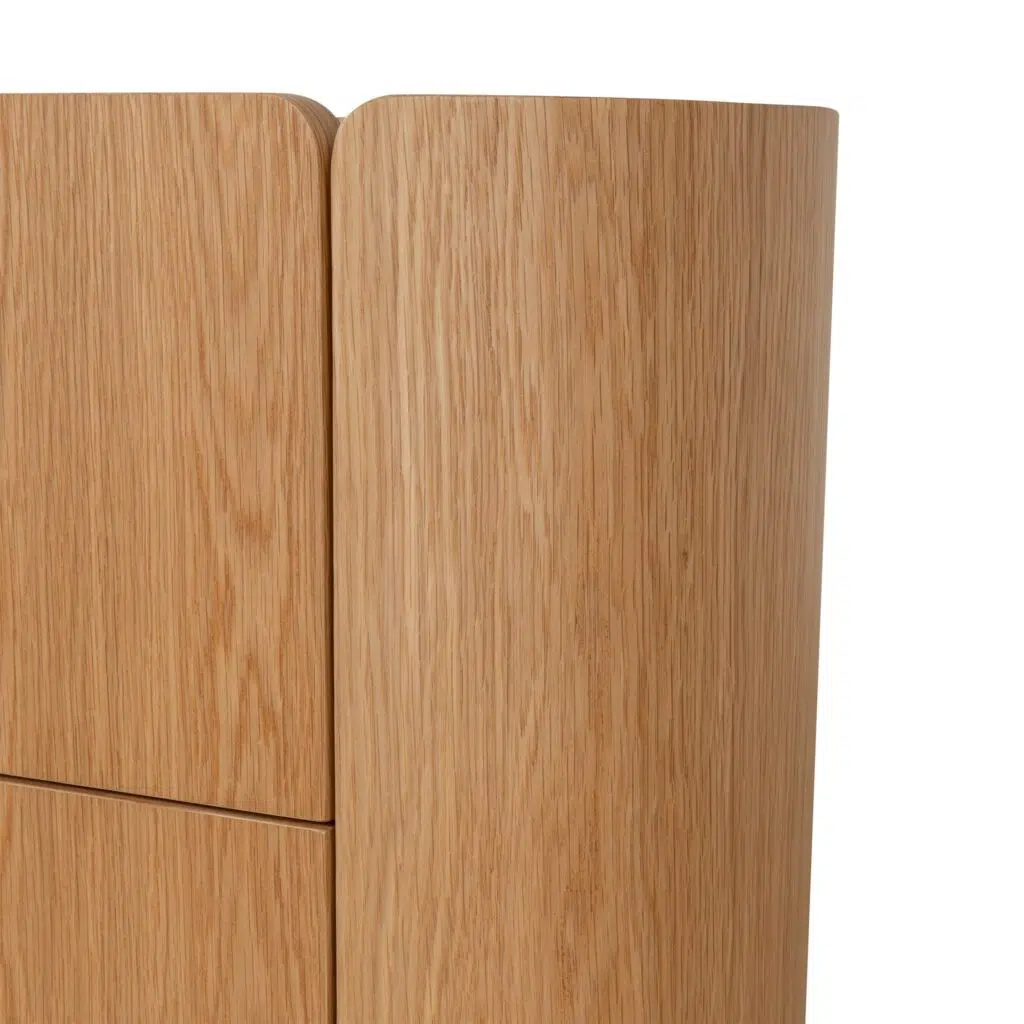 Maya 60cm Bedside Table Natural Oak modern sleek storage drawers durable MDF compact
