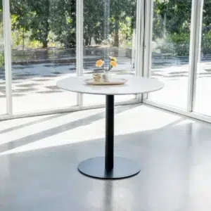 Strato Dining Table White Modern Ceramic Marble Finish