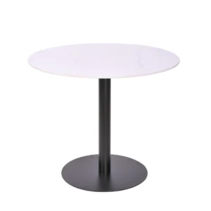 Strato Dining Table White Modern Marble Powder-Coated Frame