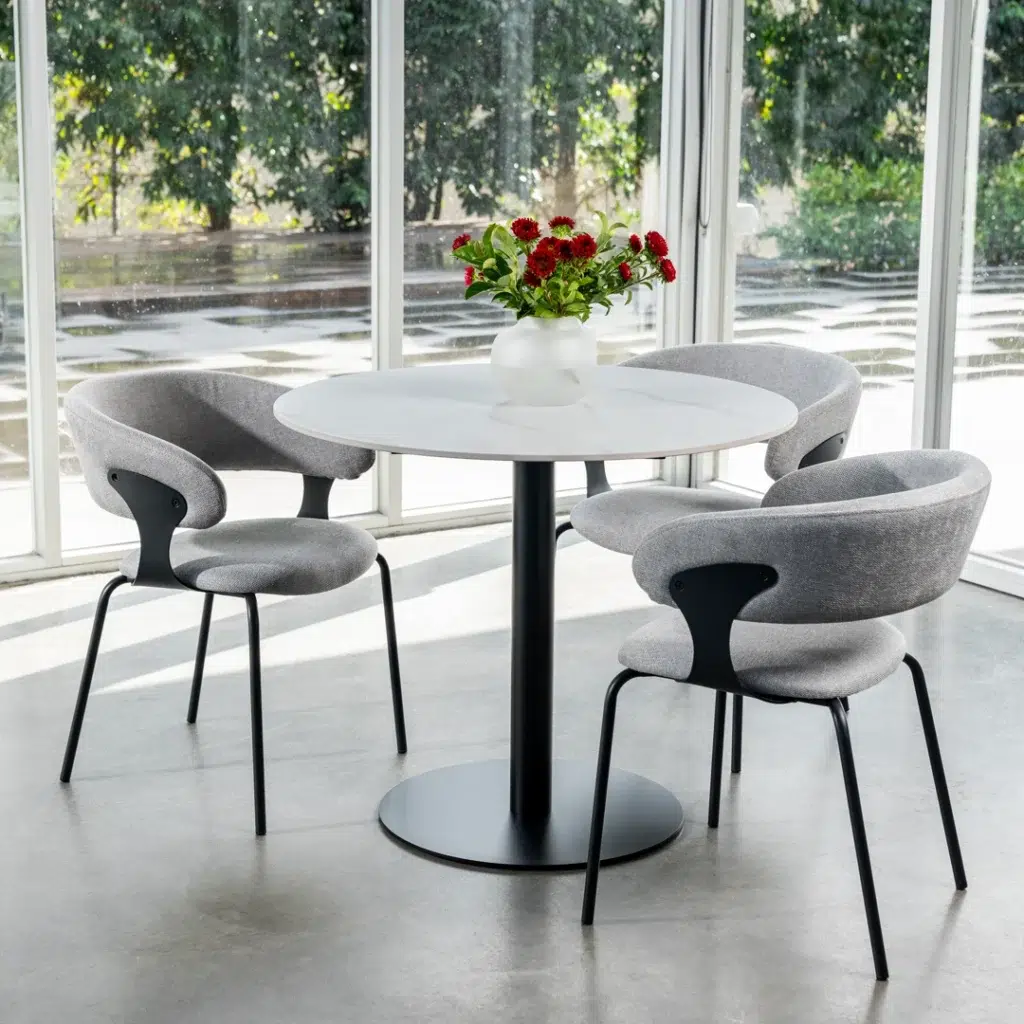 Strato White Modern Ceramic Dining Table