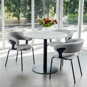 Strato White Modern Ceramic Dining Table