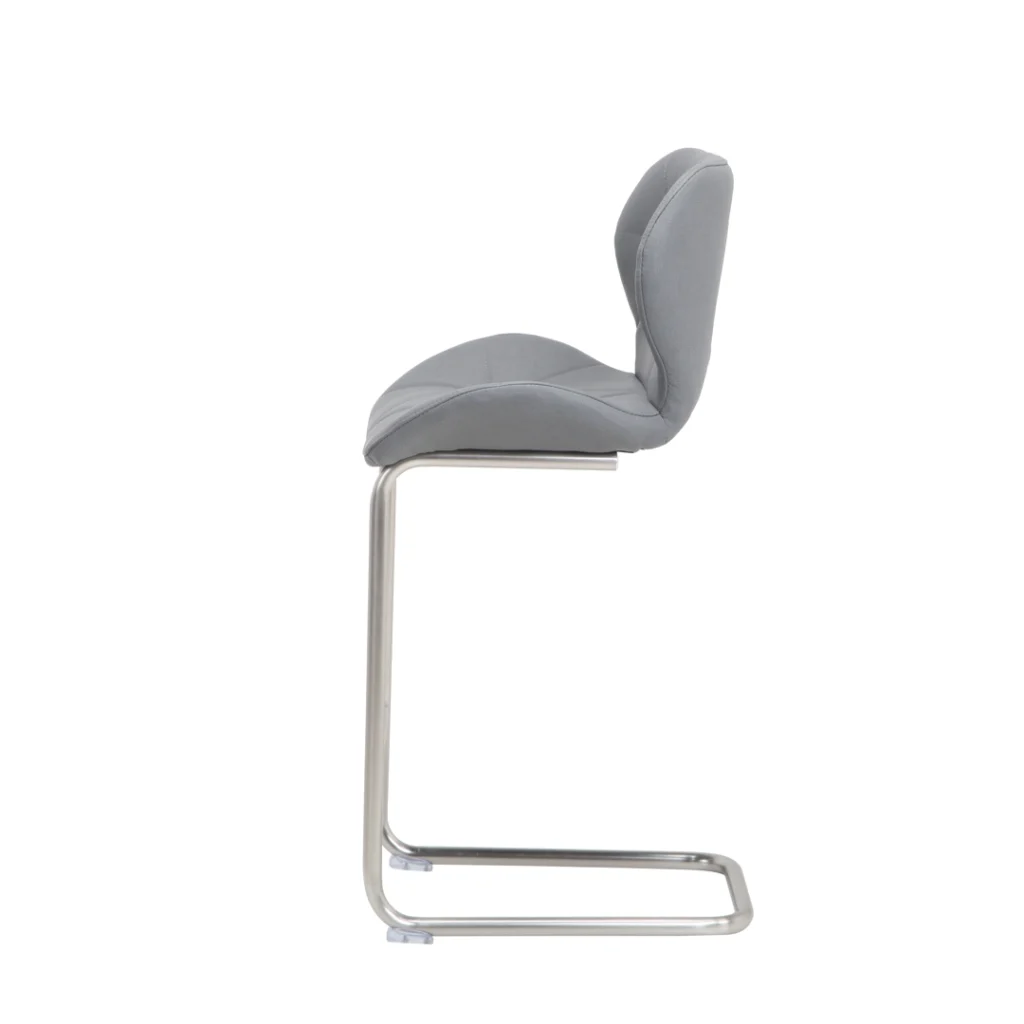 Sven Grey Bar Stools Set 2 Modern Ergonomic