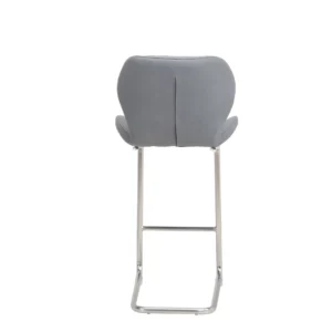 Sven Grey Bar Stools Set 2 Modern Ergonomic