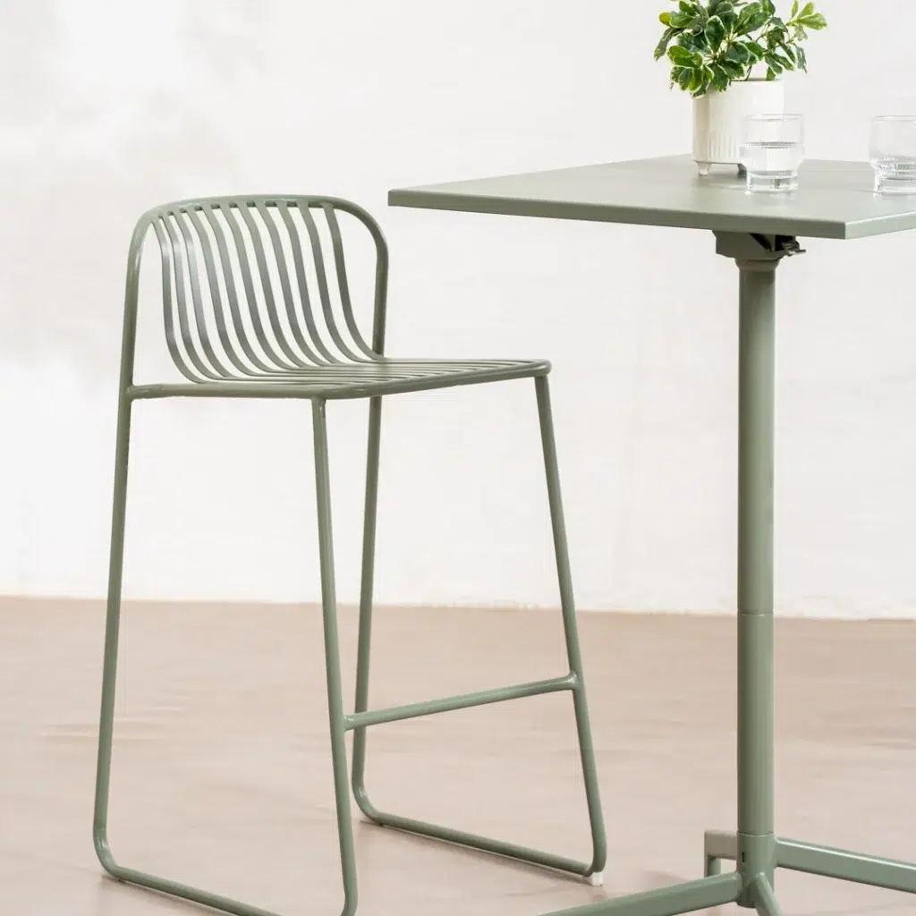 Swiss Bar Chair Thyme Green Set 2