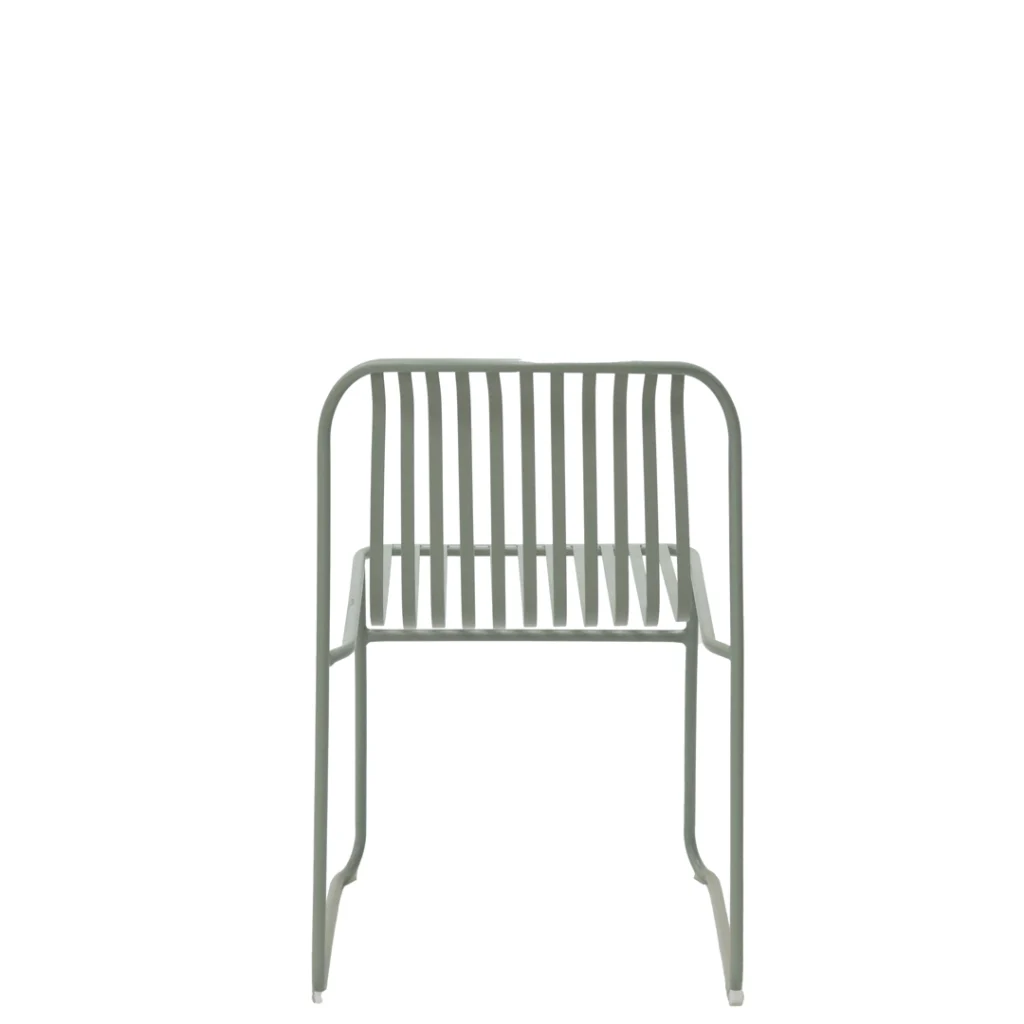 Durable Rust-Resistant Thyme Green Outdoor Chairs Set 2