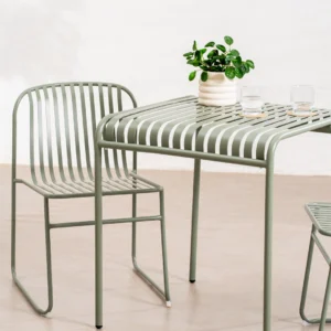 Thyme Green Small Dining Table Outdoor Rust-Resistant