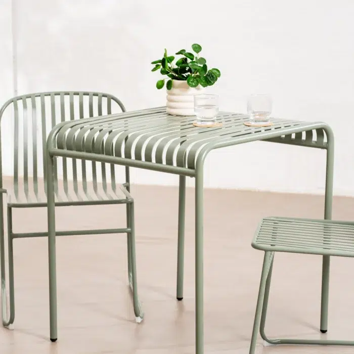 Thyme Swiss Small Green Dining Table Outdoor