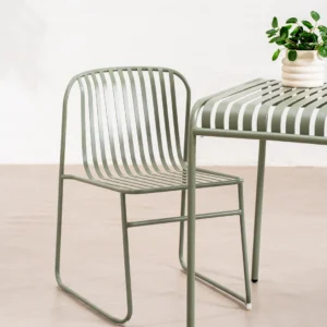 Swiss Dining Chairs Thyme Green Set 2 Durable Rust-Resistant