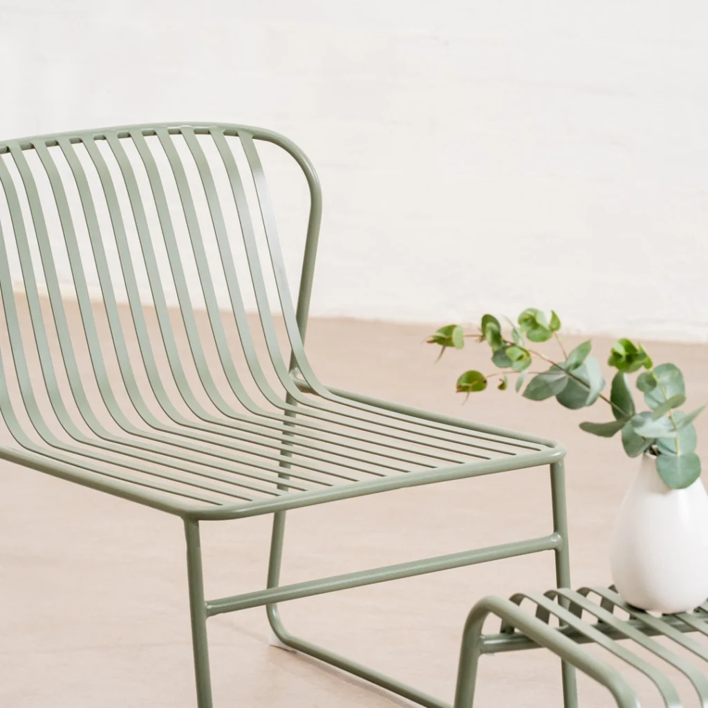 Swiss Leisure Chair Thyme Green Steel Outdoor