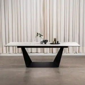Symphony Marmo Ceramic Dining Table with Marble Effect