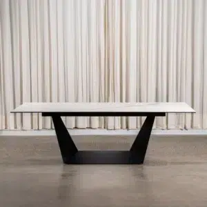 Symphony Marmo Ceramic Dining Table Marble-Effect Scratch Resistant