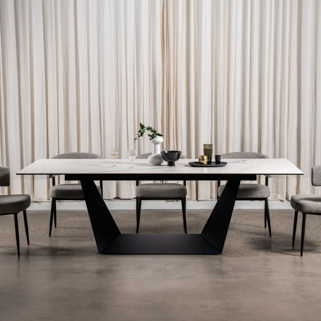 Symphony Marmo Ceramic Dining Table Marble Effect Modern Design Scratch Resistant