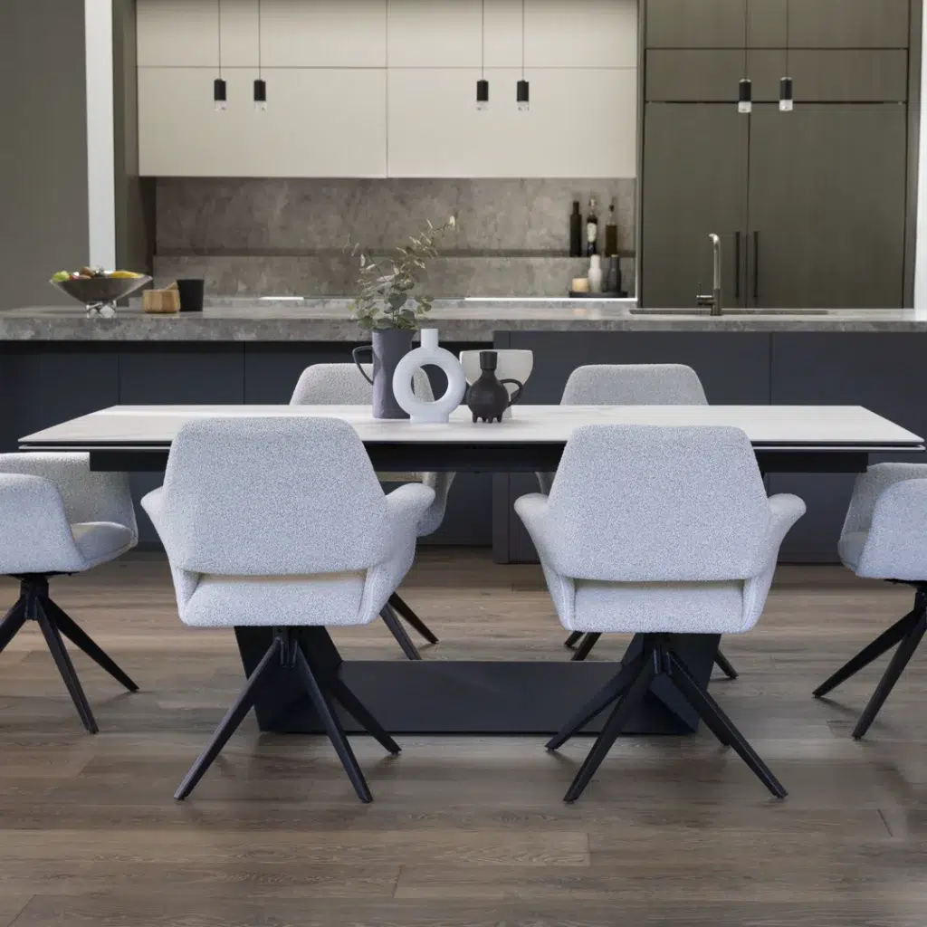 Symphony Extension Dining Table Marmo Ceramic Expandable