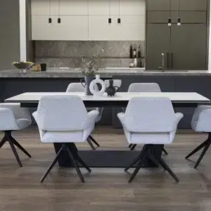 Symphony Extension Dining Table Marmo Ceramic Expandable