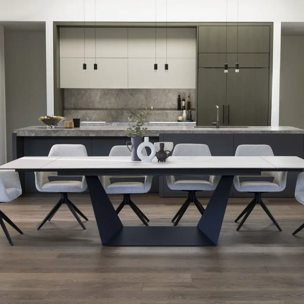 Symphony Extension Dining Table Marmo Ceramic Expandable