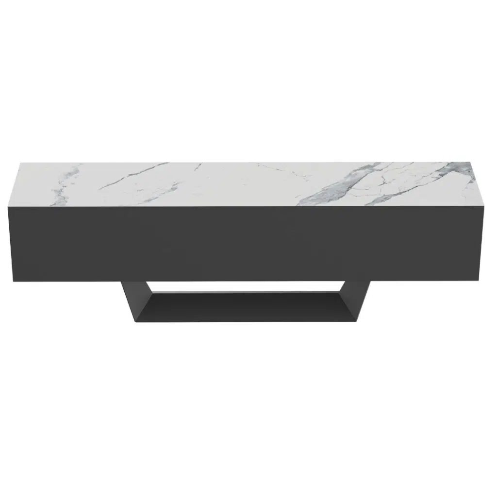 Symphony Marmo Ceramic TV Unit with Black Frame