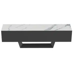 Symphony Marmo Ceramic TV Unit with Black Frame
