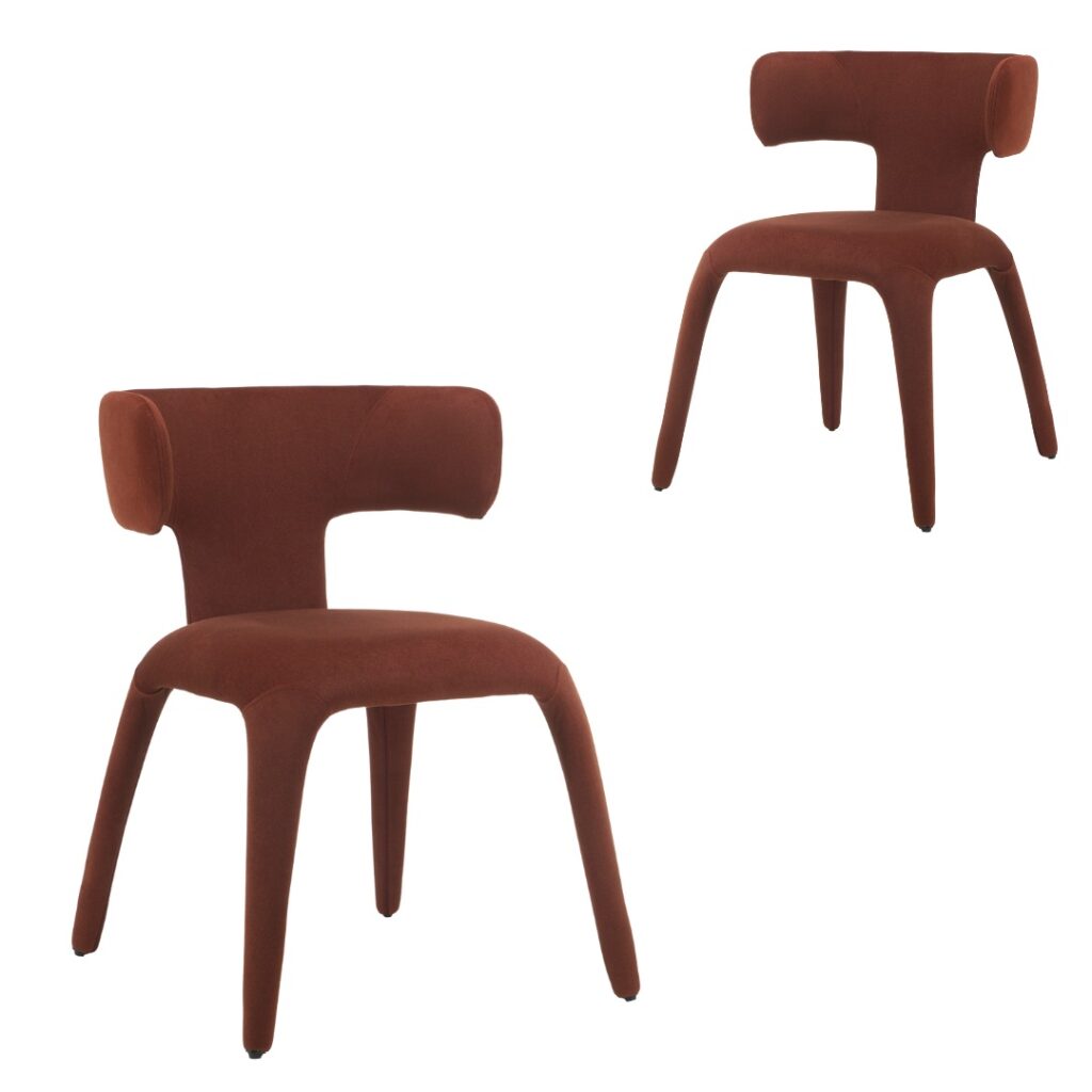 Taurus Dining Chairs Rust Set of 2