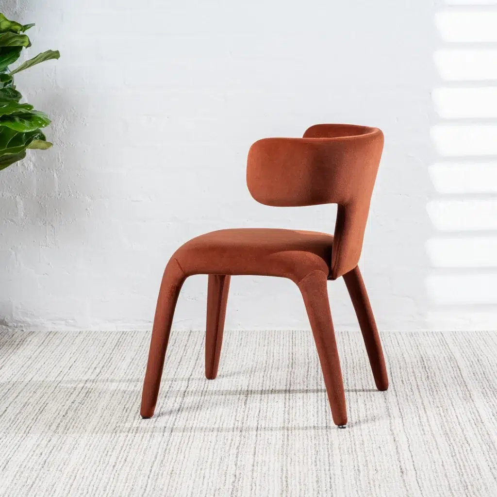 Taurus Dining Chairs Rust Mid Century Set 2