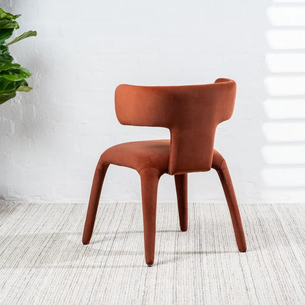 Taurus Dining Chairs Rust Set 2 Mid-Century Wooden