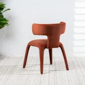 Taurus Dining Chairs Rust Set 2 Mid-Century Wooden