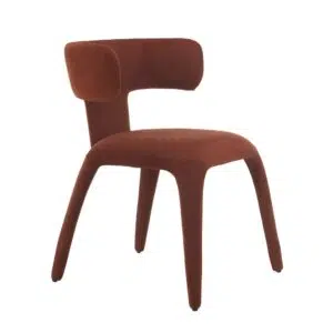 Taurus Dining Chairs Rust Set 2 Mid-Century Modern