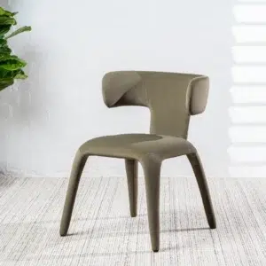 Taurus Dining Chairs Leaf Set 2 Mohair Ergonomic