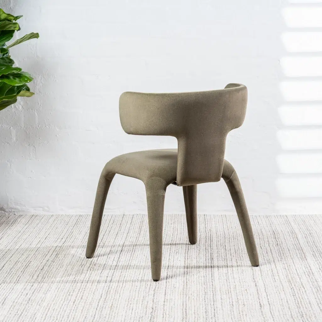 Taurus Dining Chairs Leaf Set of 2 Mohair