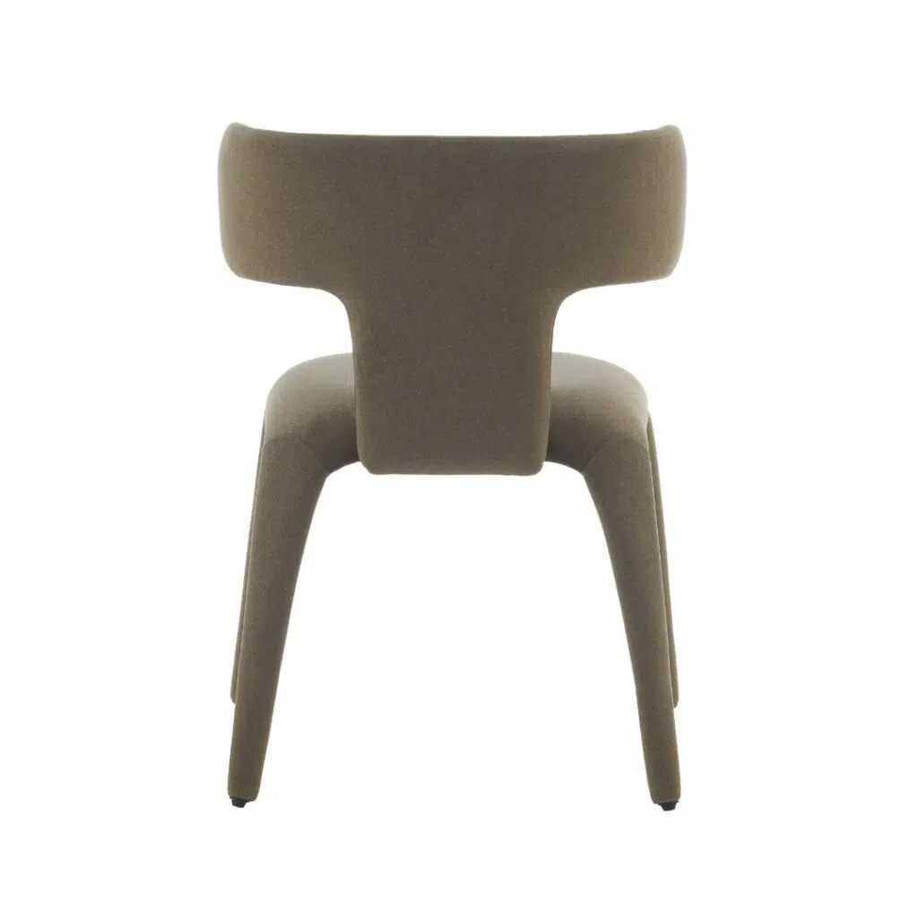 Taurus Dining Chairs Leaf Set 2 Mohair Ergonomic