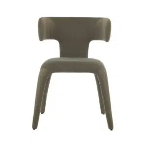 Taurus Dining Chairs Set of 2 Leaf Color Modern Mohair Upholstery