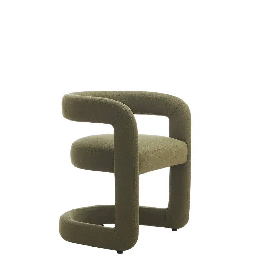 Toronto Dining Chairs Olive Linen Set 2