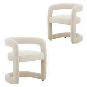 Toronto Dining Chairs Sand Set 2 Modern Neutral Tone