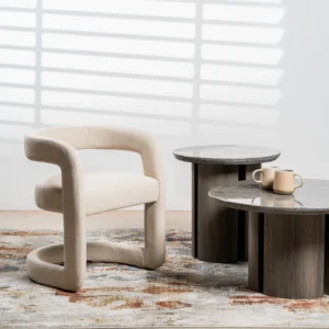 Toronto Dining Chairs Sand Set 2 Modern Neutral