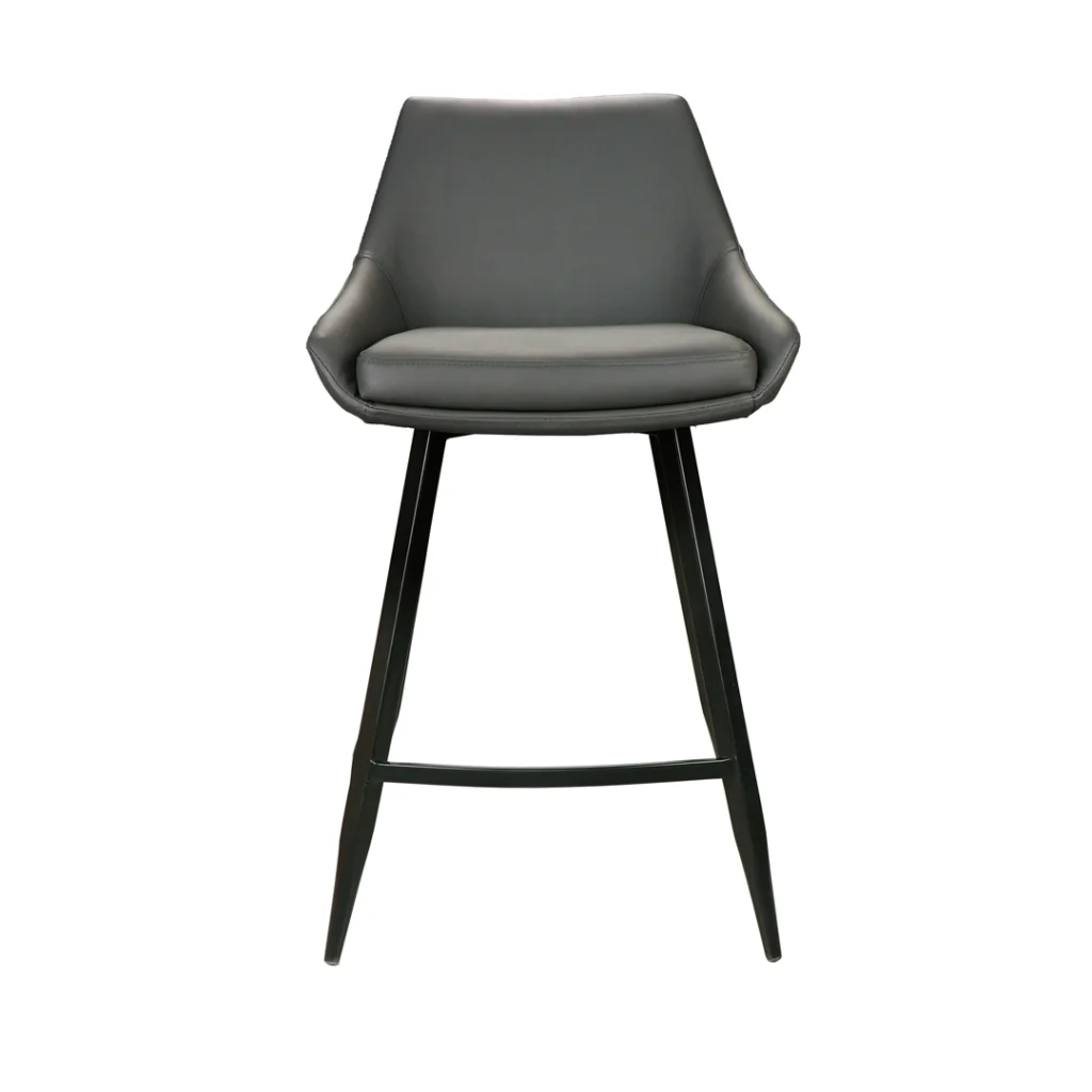 Toledo Bar Stool Grey Sleek Ergonomic