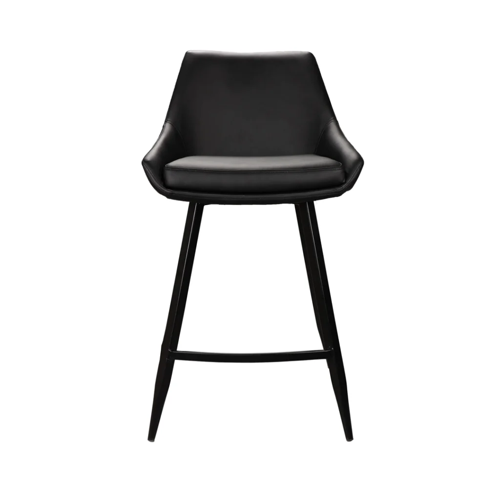 Sleek Black Bar Stool Modern Kitchen Home Bar