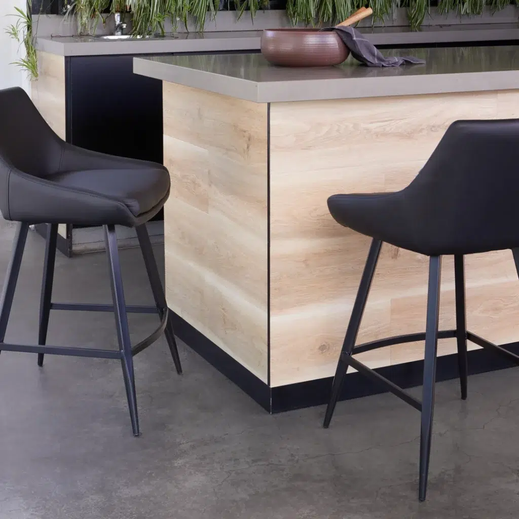 Toledo Bar Stool Black Modern Industrial Kitchen Chair