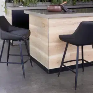 Toledo Bar Stool Black Modern Industrial Kitchen Chair