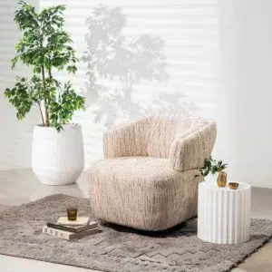 Toorak Swivel Chair Birch 360-Degree Luxe