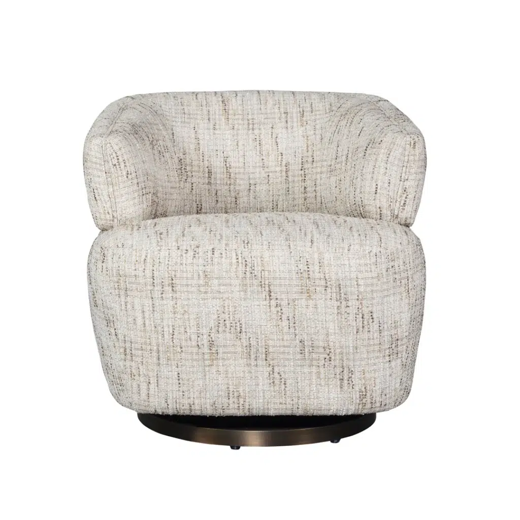 Toorak Swivel Occasional Chair in Birch with 360-degree Swivel