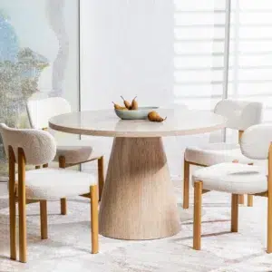 Tessa Round Dining Table French Fawn