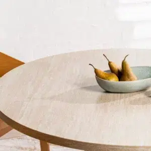Tessa Round Dining Table French Fawn Travertine