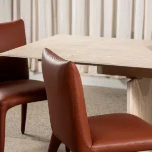 Toulon Tan Dining Chairs Set 2 Modern